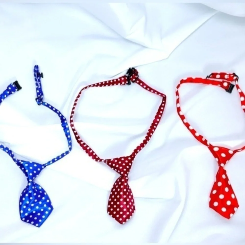 🅽🅴🆆 polka dot adjustable dog tie cat pet tie, funny pet ties dog cat clothing